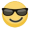 smiley face with shades